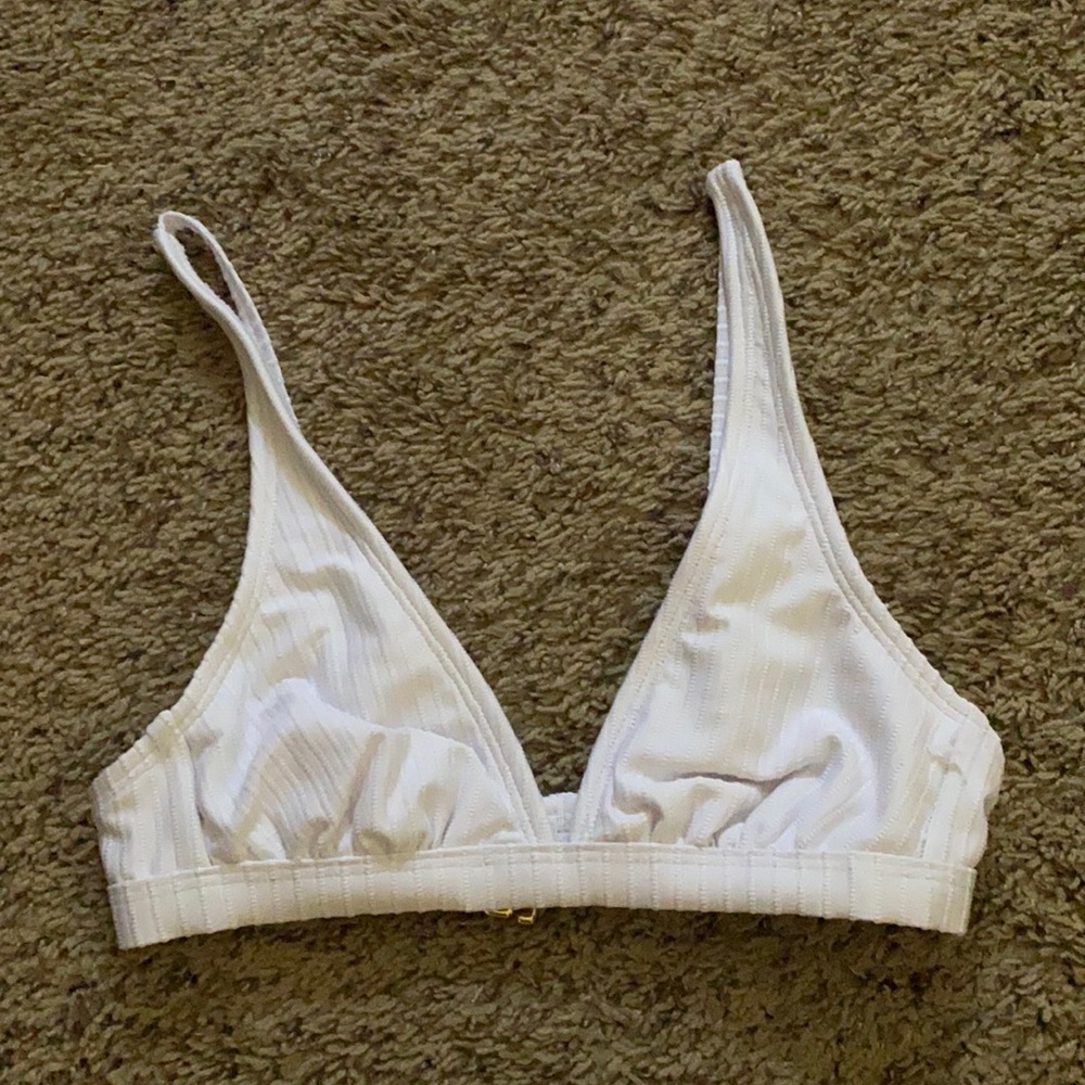 white bikini top